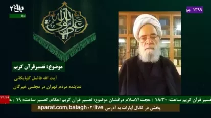 سخنران: آیت الله فاضل گلپایگانی